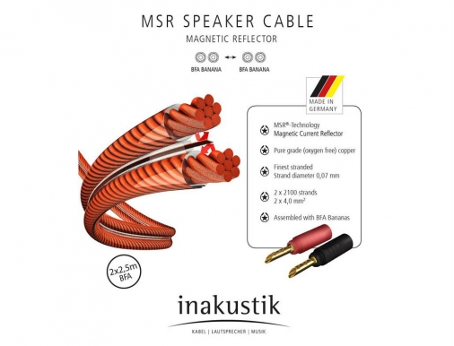 :   Inakustik MSR 4 mm2 Speaker Cable 2 x 2.5   BFA Banana