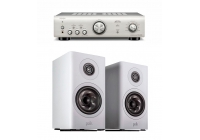 Комплект стерео Polk Audio Reserve R200 White + Denon PMA-600NE Silver