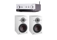 Комплект стерео DALI Oberon 3 White + LEAK Stereo 130 Silver